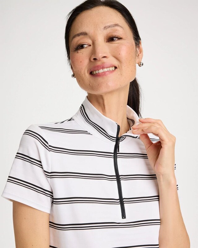 Zenergy UPF Striped Half-Zip Polo - image 4